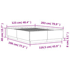 Bettgestell Schwarz 120x200 cm Holzwerkstoff