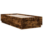 Bettgestell Räuchereiche 100x200 cm Holzwerkstoff