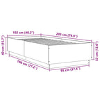 Bettgestell Braun Eichen-Optik 100x200 cm Holzwerkstoff