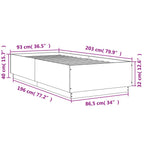 Bettgestell Weiß 90x200 cm Holzwerkstoff