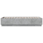 Bettgestell Betongrau 90x200 cm Holzwerkstoff