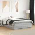 Bettgestell Grau Sonoma 140x190 cm Holzwerkstoff