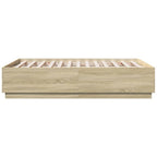 Bettgestell Sonoma-Eiche 120x190 cm Holzwerkstoff