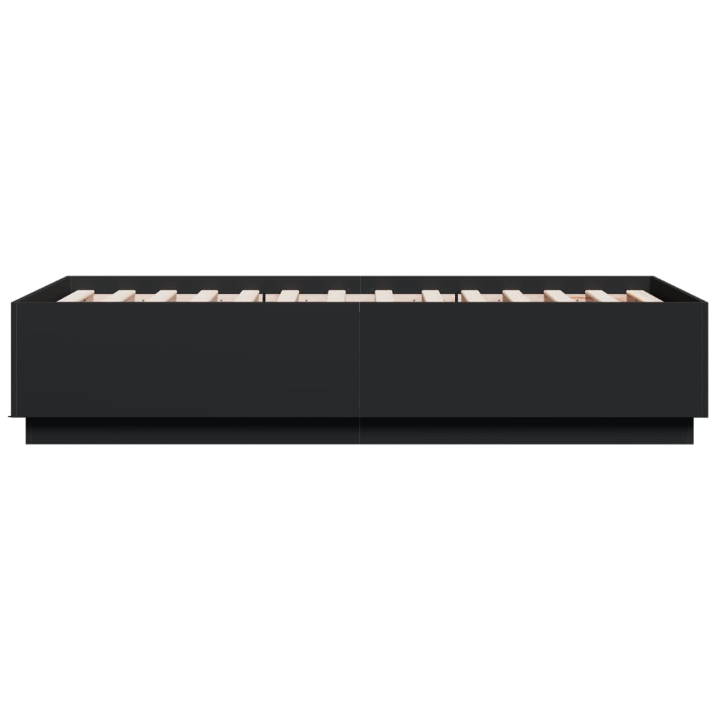 Bettgestell Schwarz 90x190 cm Holzwerkstoff