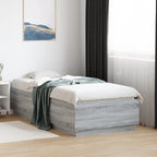 Bettgestell Grau Sonoma 90x190 cm Holzwerkstoff