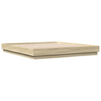 Bettgestell Sonoma-Eiche 200x200 cm Holzwerkstoff