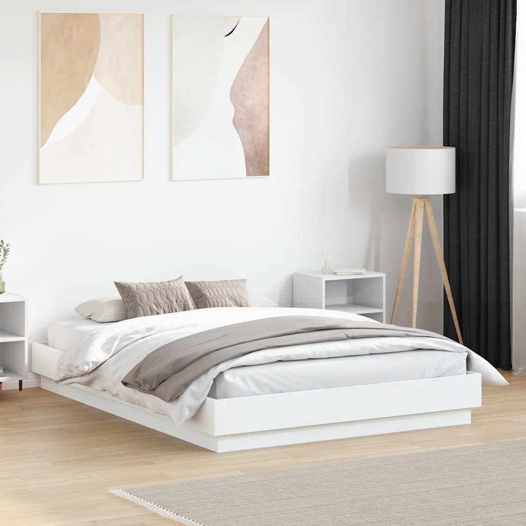 Bettgestell Weiß 120x190 cm Holzwerkstoff