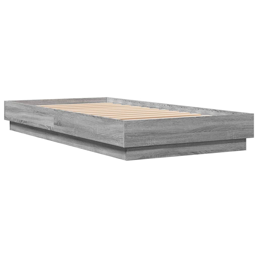 Bettgestell Grau Sonoma 90x190 cm Holzwerkstoff