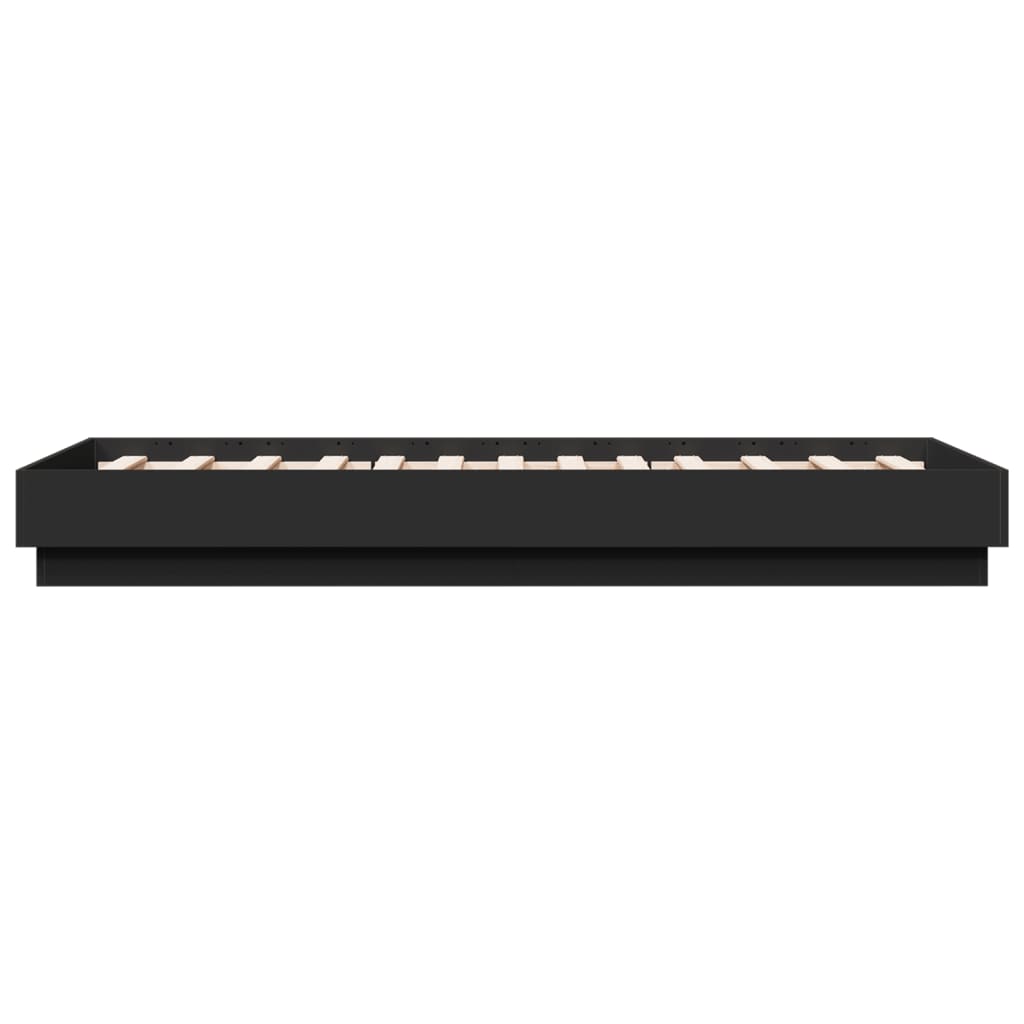Bettgestell Schwarz 75x190 cm Holzwerkstoff