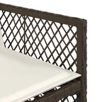 13-tlg. Garten-Essgruppe mit Kissen Braun Poly Rattan