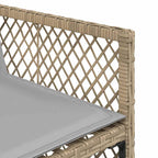 15-tlg. Garten-Essgruppe mit Kissen Beigemischung Poly Rattan