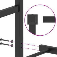 Bettgestell mit Kopf- und Fußteil Metall Schwarz 90x200 cm