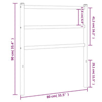 Kopfteil Metall Weiß 75 cm