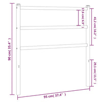 Kopfteil Metall Weiß 90 cm