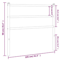 Kopfteil Metall Weiß 100 cm