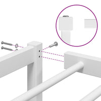 Bettgestell Metall Weiß 120x200 cm