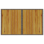 Gartentisch mit Holzplatte Grau 110x68x70 cm Poly Rattan