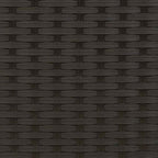 Gartensofa 2-Sitzer mit Dach und Hockern Schwarz Poly Rattan