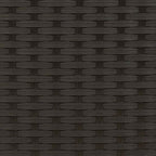 Gartensofa 2-Sitzer mit Dach und Hockern Schwarz Poly Rattan