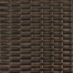 Gartensofa 2-Sitzer mit Dach und Hockern Braun Poly Rattan