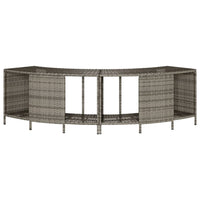 Outdoor-Regale für Whirlpool 2 Stk. Grau Poly Rattan