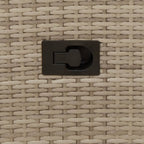Gartensessel mit Kissen 2 Stk. Verstellbar Beige Poly Rattan