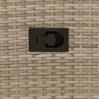 Gartensofa 2-Sitzer Verstellbar mit Tisch Beige Poly Rattan