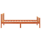 Massivholzbett ohne Matratze Wachsbraun 75x190 cm Kiefernholz