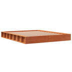 Massivholzbett ohne Matratze Wachsbraun 150x200 cm Kiefernholz