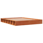 Massivholzbett ohne Matratze Wachsbraun 120x200 cm Kiefernholz