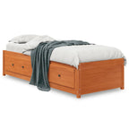 Tagesbett ohne Matratze Wachsbraun 90x190 cm Massivholz Kiefer