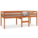 Hochbett Wachsbraun 90x200 cm Massivholz Kiefer