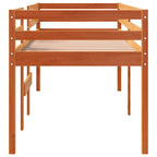 Hochbett Wachsbraun 80x200 cm Massivholz Kiefer