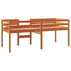 Hochbett Wachsbraun 75x190 cm Massivholz Kiefer