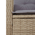 9-tlg. Garten-Essgruppe mit Kissen Beigemischung Poly Rattan