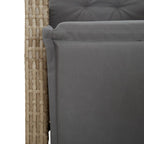 5-tlg. Garten-Essgruppe mit Kissen Beigemischung Poly Rattan