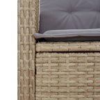 9-tlg. Garten-Essgruppe mit Kissen Beigemischung Poly Rattan