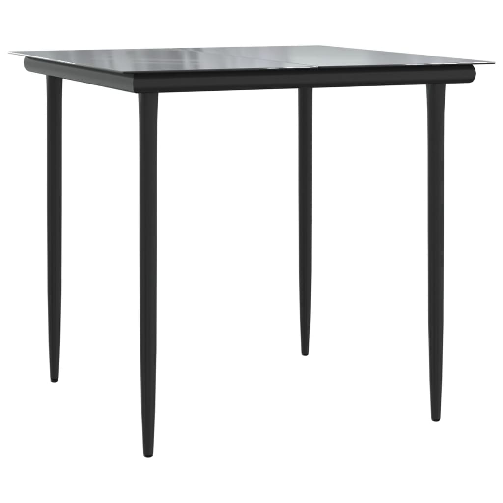 3-tlg. Garten-Essgruppe mit Kissen Grau Poly Rattan
