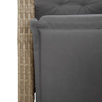 5-tlg. Garten-Essgruppe mit Kissen Beigemischung Poly Rattan