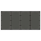 Gartentisch mit Glasplatte Schwarz 190x90x75 cm Poly Rattan