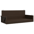 Hängebank Braun 119x56x48 cm Poly Rattan