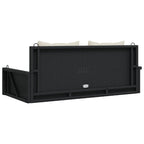 Schaukelbank mit Kissen Schwarz 119 x 56 x 48 cm Poly Rattan