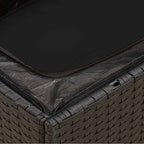 Gartensofa-Ecke mit Kissen Schwarz Poly Rattan