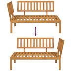 Garten-Ecksofa aus Paletten Massivholz Akazie