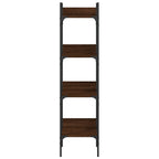 Bücherregal 4 Böden Braun Eichen-Optik 35x30x138,5 cm