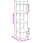 Bücherregal 4 Böden Braun Eichen-Optik 35x30x138,5 cm