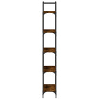 Bücherregal 5 Böden Räuchereiche 60,5x24x166,5 cm Holzwerkstoff