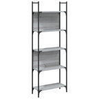 Bücherregal 5 Böden Grau Sonoma 60,5x24x166,5 cm Holzwerkstoff