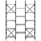 Bücherregal Grau Sonoma 127,5x28,5x172,5 cm Holzwerkstoff