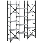 Bücherregal Grau Sonoma 127,5x28,5x172,5 cm Holzwerkstoff